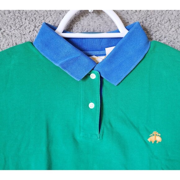 Vintage Brooks Brothers Colorblock Logo Polo Shirt Size Medium 100% Cotton - Picture 2 of 11